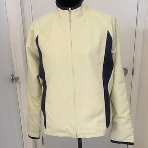 Gloria Vanderbilt  lightweight Sport Jacket Full Zip light green/Navy Size Large